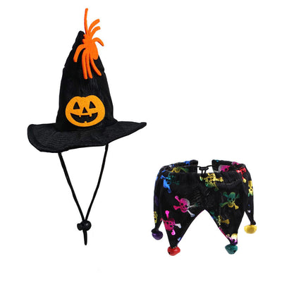 Conjunto Halloween Gorro y Bufanda Calavera con Capa de Gato - Image 3