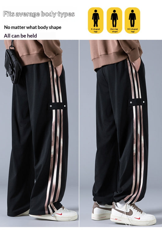Pantalones Joggers Deportivos de Tres Franjas - Estilo Urbano Primavera - Image 24