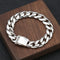 S925 Sterling Silver Plated Fashion Ornament Personality Thick Type Korean Style Simple Glossy Bracelet 20cm 925 Plated