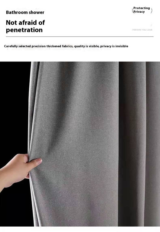 Cortina de Baño de Lino Impermeable sin Perforaciones - Image 13