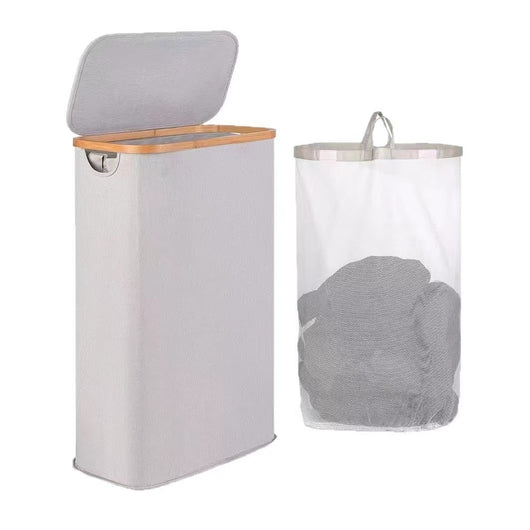 Canasta Plegable para Ropa Sucia con Tapa y Protección Antipolvo - Image 24
