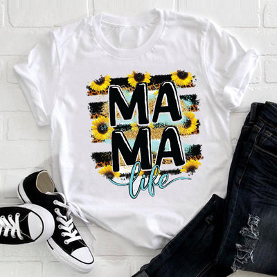 Playera Blanca Estampada Familia Verano para Cuatro - Image 7