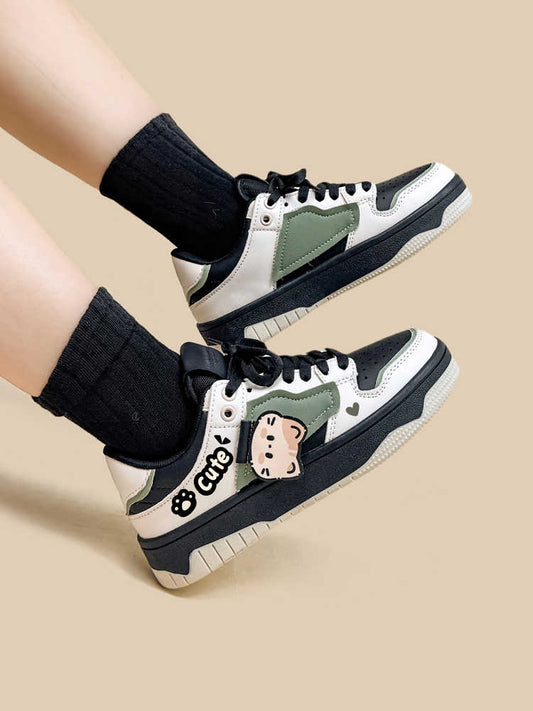 Tenis Casuales para Mujer con Combinación de Colores - Diseño Plano y Cómodo - Image 2