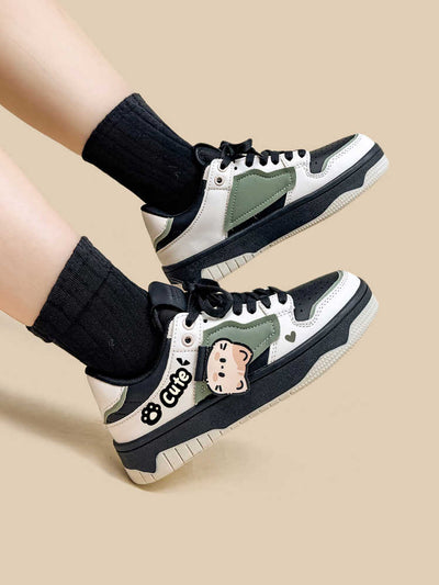 Tenis Casuales para Mujer con Combinación de Colores - Diseño Plano y Cómodo - Image 2