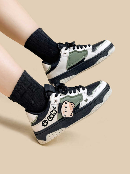 Tenis Casuales para Mujer con Combinación de Colores - Diseño Plano y Cómodo - Image 2