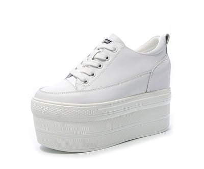Zapatos de Mujer con Suela Gruesa Elevada y Cordones - Cuero Premium - Image 2