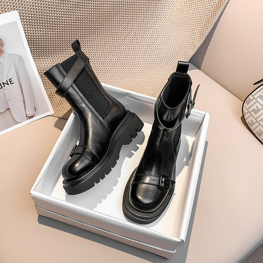 Botas Británicas de Suela Gruesa Versátiles