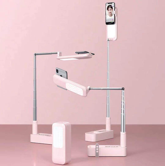 Soporte Selfie Portátil con Luz LED y Control Bluetooth Plegable - Image 7