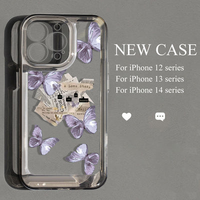 Funda Mariposa Púrpura Estilo Instagram - Protección Silicona - Image 4