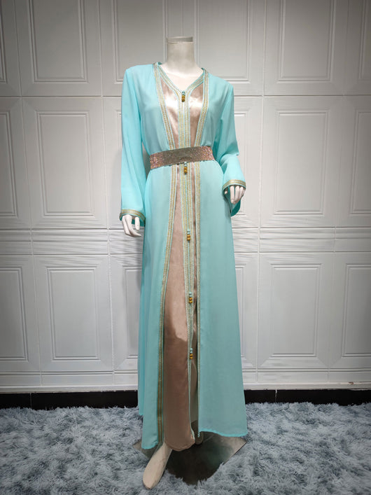 Vestido Chifón Modesto para Mujer - Ropa Musulmana Elegante - Image 11