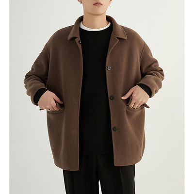 Abrigo de Lana Reversible Estilo Británico para Hombre - Image 3