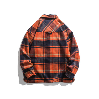 Abrigo de Lana a Cuadros Estilo Otoño Japonés - Image 5