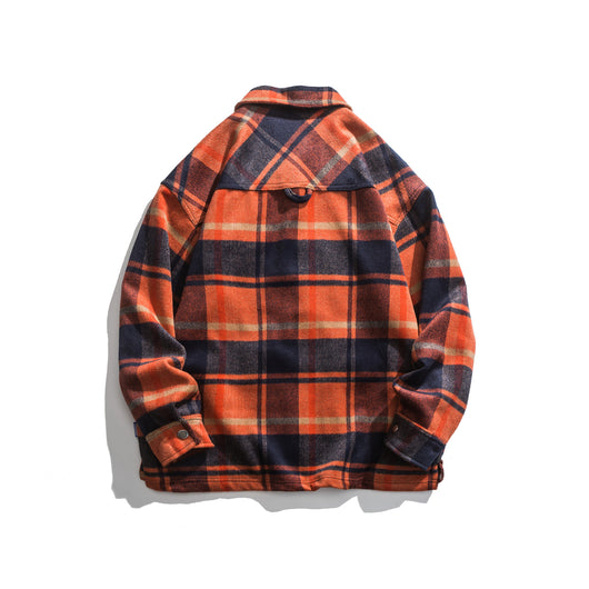 Abrigo de Lana a Cuadros Estilo Otoño Japonés - Image 5