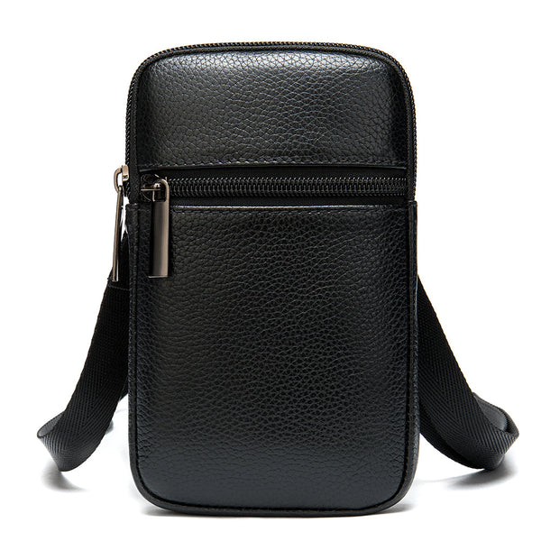 Riñonera de Cuero Genuino para Hombre - Bolsa Vertical Portátil - Image 6