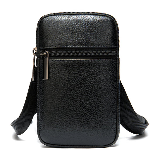 Riñonera de Cuero Genuino para Hombre - Bolsa Vertical Portátil - Image 6