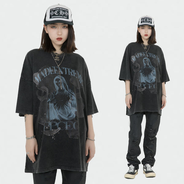Playera Holgada Madonna Estampado Hip Hop Street Wear