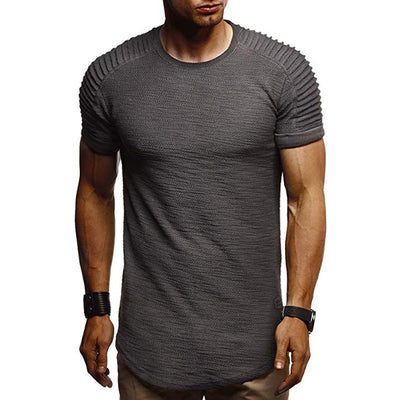 Camiseta Manga Corta con Pliegues Asimétricos en Hombros - Image 5