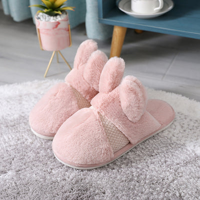 Pantuflas de Confinamiento Hogar con Pelaje de Conejo Engrosado - Image 20