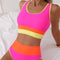 Traje de Baño Deportivo Bicolor con Espalda Descubierta