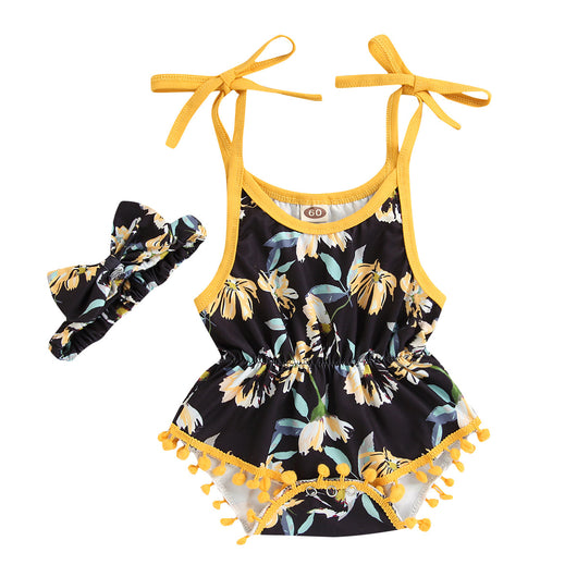 Jumpsuit Infantil Sin Mangas para Verano con Turbante - Image 8
