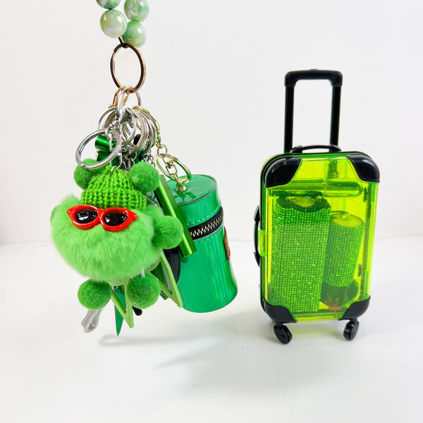 Set de 16 Llaveros Verdes con Anilla Fija