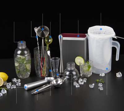 Set Profesional de Coctelería en Acero Inoxidable con Vaso Reforzado - Image 6
