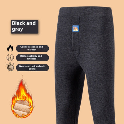 Pantalones Térmicos de Terciopelo Camello Forrados en Forro Polar para Hombre Talla Grande - Image 5