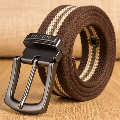 Cinturón de Lona Reforzado para Hombre con Hebilla de Pasador - Image 14