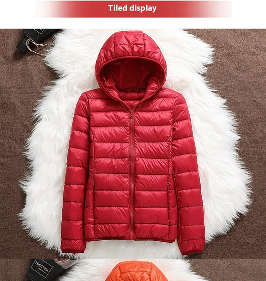 Chaqueta Acolchada Ligera para Mujer con Capucha Ajustada - Image 18