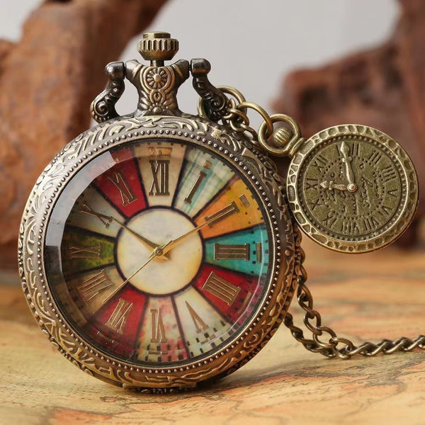 Reloj de Bolsillo Clásico Británico con Encaje en Relieve