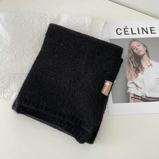 Bufanda Cálida de Moda Básica para Mujer - Colores Sólidos - Image 17