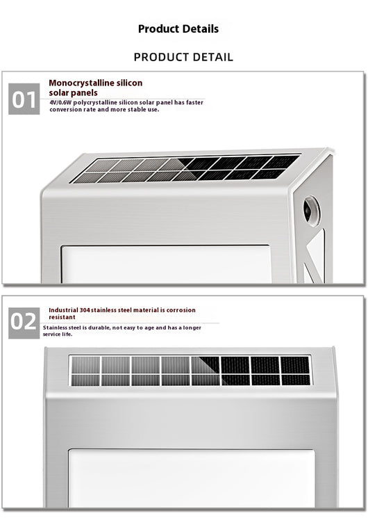 Placa Solar LED para Puerta con Indicador Digital Inteligente Resistente al Agua - Image 16