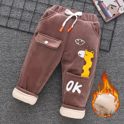 Pantalones de Algodón para Niños y Niñas con Forro Térmico Triple Capa - Image 32