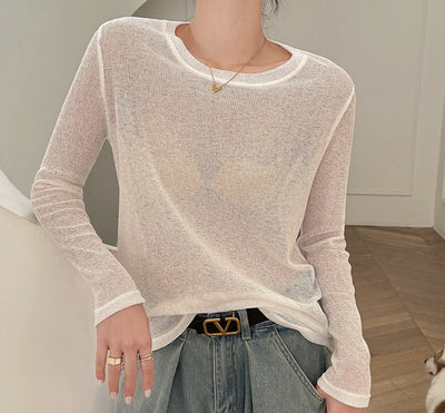 Blusa Suelta Tejida de Manga Larga Estilo Idle Premium - Image 22