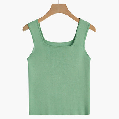 Conjunto de Camisola Cuello Cuadrado sin Mangas para Mujer - Image 10