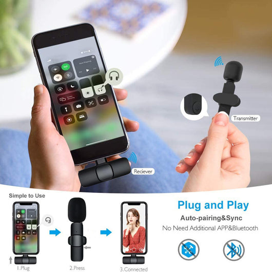 Micrófono Inalámbrico Lavalier Portátil para Grabación de Audio y Video - Image 4