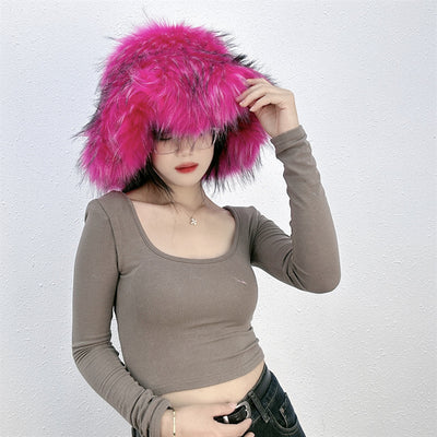 Gorro de Piel de Mapache Versátil y Elegante - Image 34