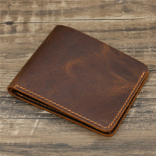 Billetera de Cuero Crazy Horse Estilo Retro Europeo Americano para Hombre - Image 18