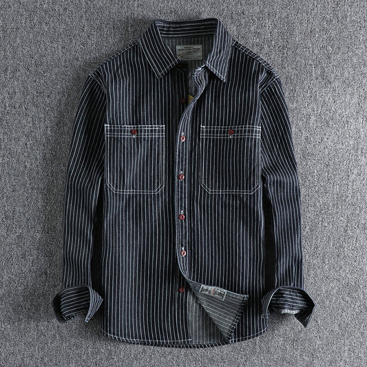 Camisa Tejida Pesada con Bordado en Espalda
