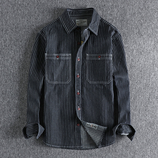Camisa Tejida Pesada con Bordado en Espalda