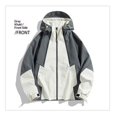 Chaqueta Bomber Impermeable y Cortavientos para Parejas - Diseño Color Block Casual - Image 18