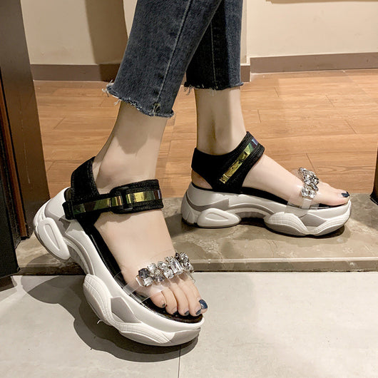 Sandalias Deportivas Mujer con Patrón Láser - Diseño Tendencia Net Red - Image 2