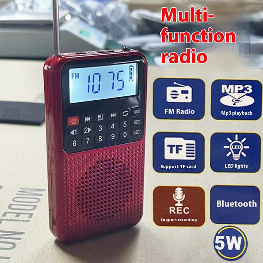 Radio Portátil FM con Bluetooth, Subwoofer y Reproductor de Historias - Image 17