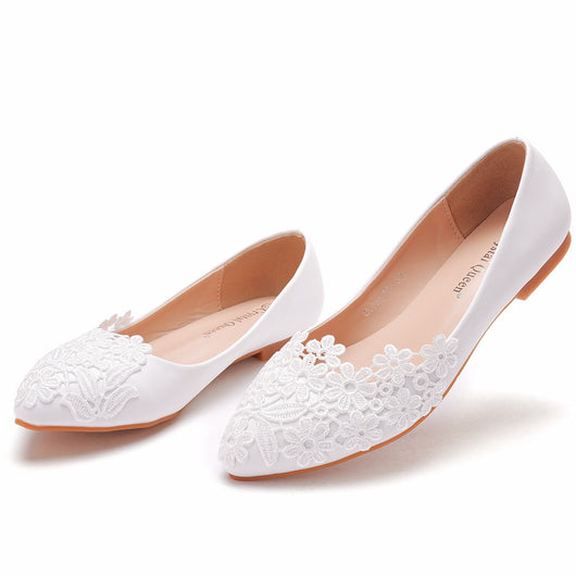 Zapatos Planos Blancos de Punta Afilada - Comodidad y Elegancia - Image 3