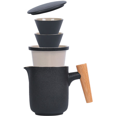 Juego de Té Portátil Cerámica Japonesa con Bolsa de Viaje - Image 3