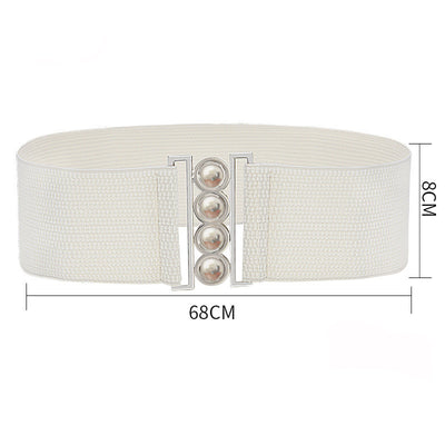 Cinturón Ancho de Moda con Hebilla Metálica de Cuatro Aros - Image 12