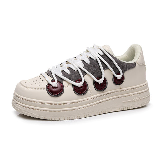Zapatillas Blancas con Costuras de Goma Elevadas Doble Capa - Image 17