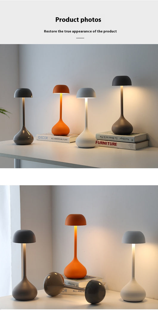 Lámpara de Mesita Nórdica Recargable con Luz Ambiental - Image 15