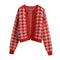 Cardigan Tejido Pied de Poule con Detalle Lattice para Mujer