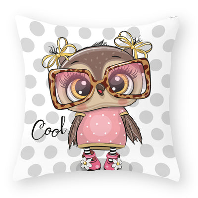 Funda de Almohada Suave con Diseño de Búho Melocotón - Image 30